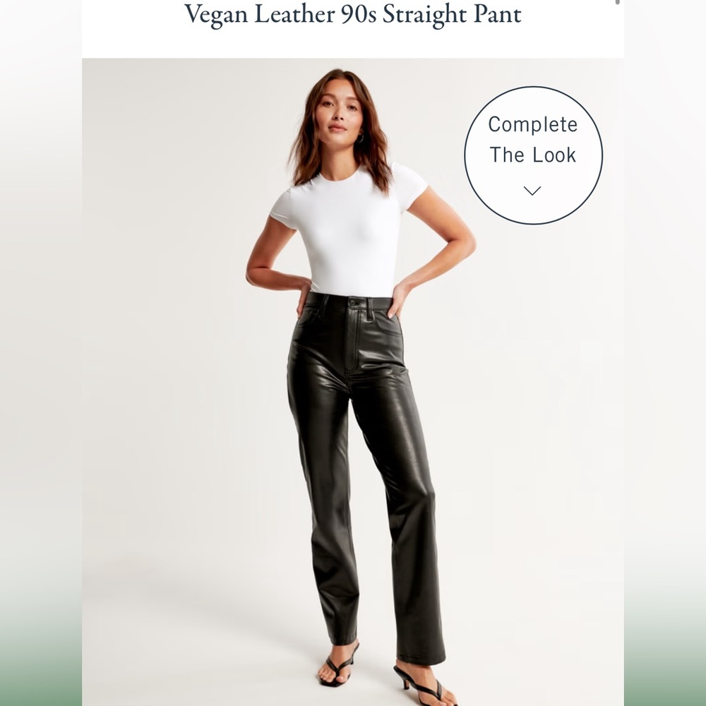 Abercrombie Vegan Leather 90s Straight Pants